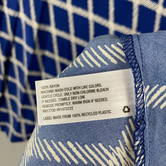 Ava & Viv Skirt Womens Plus 2x Blue Satin Midi A Line Elastic Waist Lightweight - Picture 11 of 11